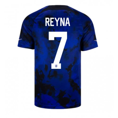 Fotbalové Dres Spojené státy Giovanni Reyna #7 Venkovní MS 2022 Krátký Rukáv